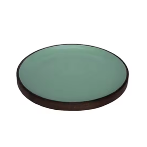 Bol en bois de manguier fait main avec motif imprimé en émail, vaisselle et décoration de table pour les célébrations - Product Image 2