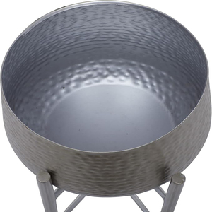 Cosmo Living by Cosmopolitan Metal Indoor Outdoor <b>Planter</b> Hammered <b>Large</b> <b>Planter</b> Pot with Removable Stand, Set of 2 <b>Planters</b> - Product Image 6