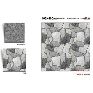 Prix d'usine Vistaar Conception gaufrée Corps complet Porcelaine antidérapante Parking robuste Carreaux de sol rustiques 400x400mm Céramique - Product Image 5