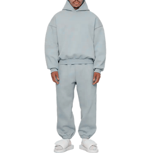 Ensembles de survêtements unisexes en molleton 100 % coton épais avec impression personnalisée en relief, coupe oversize vintage délavée à l'acide pour hommes - Product Image 6