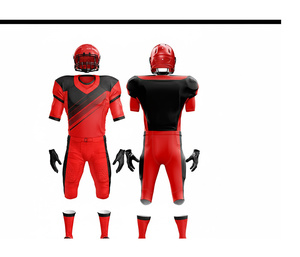 Ensemble d'uniformes de football américain personnalisés, tissu léger et respirant |   Ensemble de football avec maillot et pantalon |   Polyester respirant - Product Image 2