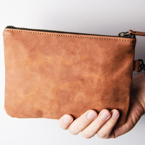Pochette de golf en cuir véritable de haute qualité avec fermeture éclair, support d'équipement durable pour les tournois, les séances d'entraînement et les voyages - Prix raisonnable - Product Image 3