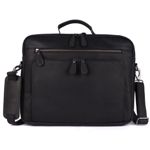 Sac pour ordinateur portable en cuir de qualité supérieure pour hommes et femmes, avec plusieurs compartiments et design durable, disponible à prix d'exportation - Product Image 1