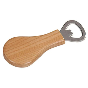 Ouvre-bouteille en bois en forme de poire, fabriqué en bois d'acajou rouge lisse, idéal pour la gravure laser personnalisée et un service quotidien facile. - Product Image 2