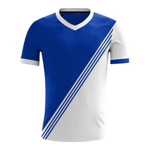 Wholesale 100% Polyester Breathable Printed Customizable Solid Football Jersey Shorts Sleeved O-neck Soccer Uniform UV - Product Image 3