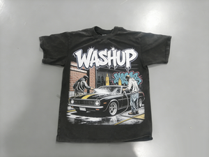 T-shirt personnalisé Kornit DTG 100 % coton tricoté coupe ample à manches courtes – Vente en gros, fabrication OEM, impression directe usine, design personnalisé voiture - Product Image 2