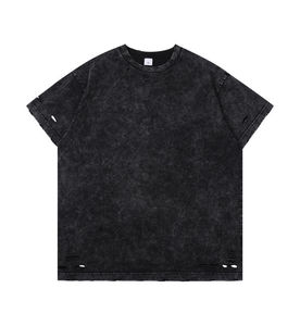 T-shirts effet usé 100% coton, légers, impression personnalisée, style streetwear, en vente - Product Image 6