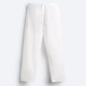 Pantalon décontracté homme respirant anti-plis printemps-automne, 100 % coton, poids moyen, avec fermeture éclair et multiples poches, nouvelle collection - Product Image 4