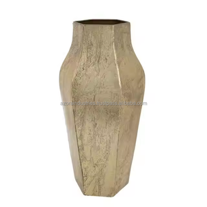 Azora industries Vase à fleurs en métal moderne décoratif Vase à fleurs en métal pour la décoration intérieure Vase à fleurs en fonte Pot de fleurs - Product Image 3