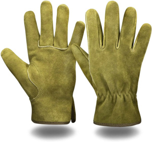 High Quality Cowhide Split Leather Anti-Slip Elastic Cuff Safety Driving <b>Gloves</b> Soft Comfortable Hand Protection for Drivers - Product Image 3