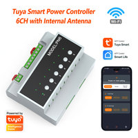 Module de contrôle intelligent Tuya WiFi 6 canaux pour chambre d'hôtel, relais DIN 16A, contact sec, boîtier de commutation RS485 PST-PN6-IA
