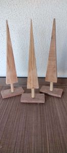 Décoration de Noël en bois naturel avec une belle veine de bois, décoration festive écologique pour la maison pour les célébrations de Noël - Product Image 6