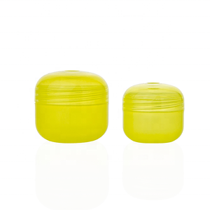 Envase cosmético tarros de plástico para crema hidratante proveedor de bálsamo envase cosmético crema facial tarro amarillo - Product Image 1