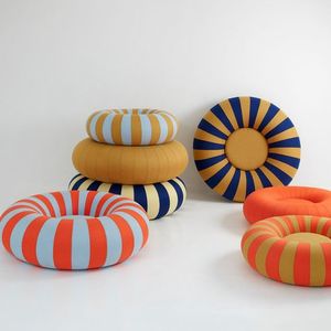 Solid Wooden Round Ottoman Stool for Living Room Modern Style Handmade Durable Upholstered Foot Rest <b>Bench</b> Luxury Home Furniture - Product Image 6