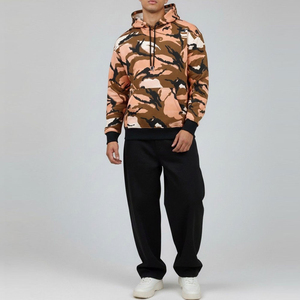 Sweat-shirt à capuche 100 % coton écologique pour homme, personnalisable, coupe classique, en molleton, imprimé, vente en gros - Product Image 2