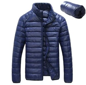 Chaqueta de lona acolchada de invierno, color sólido, cortavientos, cálida, transpirable, con cremallera, estilo urbano, marca privada - Product Image 1