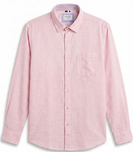 Camisa Casual de Hombre Enovate, Doble Botonadura, Manga Larga, Transpirable, 100% Algodón, Estampada, con Logotipo en la Parte Trasera del Cuello, para Primavera - Product Image 1