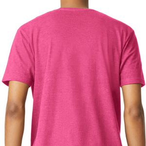 เสื้อยืดผู้ชายสีชมพูพิงค์มิสต์ CVC ผ้าคอตตอนผสมเนื้อนุ่ม คอกลม แขนสั้น ระบายอากาศได้ดี เหมาะสำหรับใส่ทุกวัน รับสั่งทำ - Product Image 6