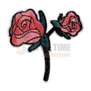 Badges brodés de fleurs, design coloré au fil, avec support thermocollant pour vêtements, sacs et accessoires - Product Image 6