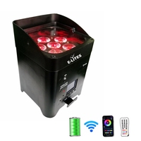 En stock, bon prix, projecteurs LED rechargeables sans fil sur batterie pour mariage, fête, DJ, éclairage de scène avec étui