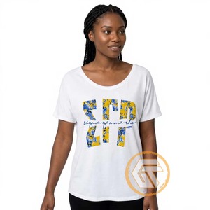 T-shirt décontracté pour femmes de la sororité Sigma Gamma Rho, en jersey de coton, été, haute qualité, respirant, séchage rapide, anti-plis, manches courtes - Product Image 1