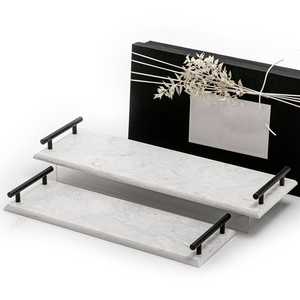 Luxury <b>Black</b> Marble Eco-Friendly Durable Decorative <b>Serving</b> <b>Tray</b> Best Quality Dishwasher Safe for Drinks Food <b>Serving</b> <b>Tray</b> - Product Image 5