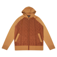 Sudadera con capucha y cremallera para hombre, OEM-ODM, antiarrugas, de punto, corta, elástica, ajustada, con cuello con cremallera, moderna, cómoda y personalizada.