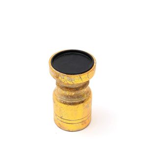 Customized Gold Finish <b>Large</b> Farmhouse Wooden Pillar <b>Candle</b> Holder Handmade Rustic <b>Candle</b> Jar for Wedding Home Table Decor - Product Image 1