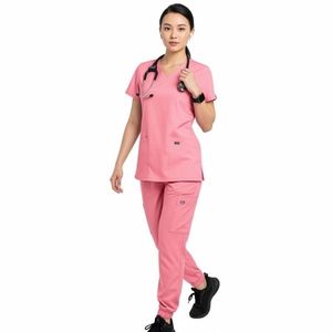 OEM Breathable Nurse Scrub <b>Set</b> Comfortable Medical Uniform Customized Hospital Clothing Nursing Scrub Suits Customized - Product Image 1