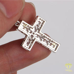 Handmade Faith Pendant With <b>Diamond</b> <b>Simulant</b> Cross Jewelry Design - Product Image 5