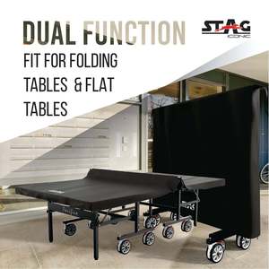 Housse de table de ping-pong Stag Iconic 2-en-1 résistante aux intempéries, pour table pliante d'intérieur, en PVC durable - Product Image 1