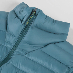 Ocean Blue Teal <b>Men</b> Lightweight Quilted Puffer <b>Vest</b> Stand Collar Full Zip Custom Logo Private Label Winter Outerwear Wholesale - Product Image 4