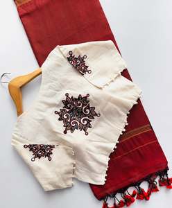 Kurta traditionnelle indienne pour femmes en coton brodé avec motif paon, pour un usage décontracté en toutes saisons - Product Image 3