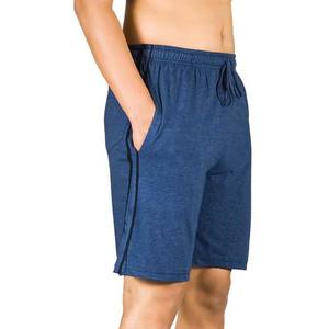 Shorts décontractés pour hommes en toile polyester/coton, taille mi-haute, avec cordon de serrage, logo imprimé par transfert thermique, respirants - Product Image 3
