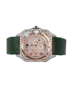 Reloj de Lujo con Esfera Redonda de Moissanita para Hombre, Reloj de Pulsera con Brazalete de Diamantes Completos - Product Image 1