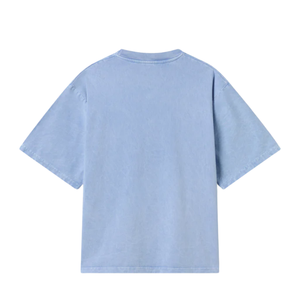 Camiseta Extra Grande Azul Claro para Hombre, Manga Corta, Cuello Redondo, Informal, con Logotipo Estampado, Tejido de Punto, 100% Algodón - Product Image 2