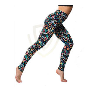 Leggings de yoga pour femmes, taille haute personnalisée, en tissu tricoté léger, avec un design uni tendance et une taille élastique - Product Image 1