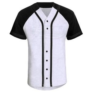 Men's Baseball Jersey Short Sleeve V-Neck Button Front Solid Color Polyester Regular Fit Adult Sports Apparel - Product Image 1