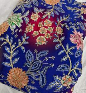 Pure Natural Woven Dyed Crepe Printed Embroidery <b>Fabric</b> for Girls Apparel & Bags-Bulk Selling - Product Image 2