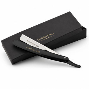 OEM Professional Straight Razor Plastic Handle Barber <b>Shaving</b> Razor Custom Logo - Product Image 3