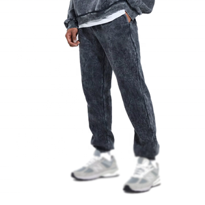 Premium Grey Acid Wash Hoodies and <b>Jogger</b> Set for Men | Comfortable Hoodie and Sweatpants Casual Loungewear Set for Daily Wear - Product Image 5
