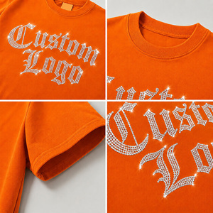 Camiseta Negra Extra Grande con Letras Góticas Personalizadas con Pedrería |   Camiseta Gráfica Sparkle Crystal Streetwear |   Ligero, 100% para Hombre - Product Image 5