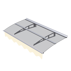 Serie 5934W foglio di policarbonato solido praticamente cristallo poliestere mantovana in legno porta casa tenda finestra tettoia 0.137 pollici - Product Image 3