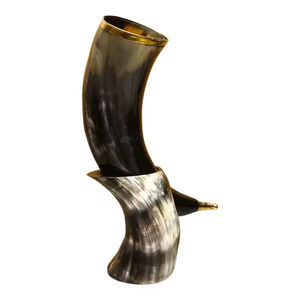 Handcrafted Natural <b>Buffalo</b> <b>Horn</b> for Drinking for Beer Wine with stand for Bar Hotel or Home Use Natural Crafts - Product Image 1