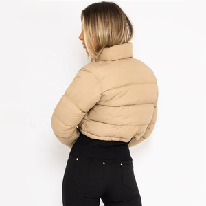 Hot Sale <b>Women</b> <b>Cropped</b> <b>Puffer</b> <b>Jacket</b> Comfortable and Fashionable Winter Wear with Hooded Collar Latest High Street Design - Product Image 6