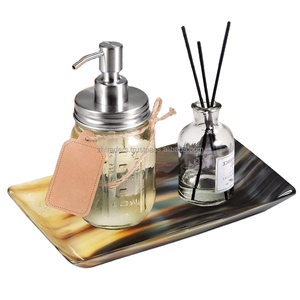 Cuencos de Cuerno de Búfalo Pulidos a Mano Tradicionales de 10 Pulgadas, Bandejas con Patrones Naturales Únicos, Decoración Ecológica para Ramadán y Diwali - Product Image 1