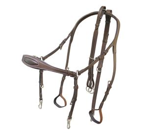 Plaque de poitrine anatomique de style équin avec fixation Martingale Produit cheval en cuir véritable - Product Image 2