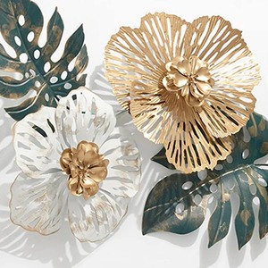 Luxury Modern Metal <b>Leaf</b> & Floral <b>Wall</b> Art Handicrafts From India for Home <b>Decor</b> Amazing Living Room Bedroom Hall Deco Item - Product Image 2
