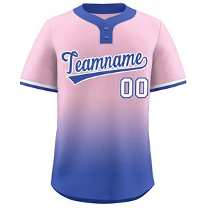 Athletic Apparel Baseball Jersey Uniform Poly Spandex Blend Gradient Pattern Custom Labels Quick Dry <b>Edge</b> To <b>Edge</b> Print - Product Image 5