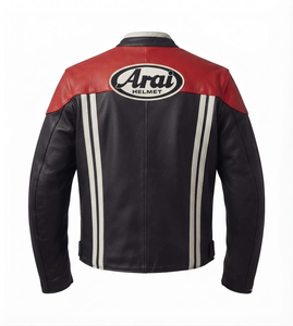 Veste de course en cuir de vachette professionnelle pour homme, sur mesure, pour la conduite sur circuit, avec protection dorsale niveau 2 CE - Product Image 2